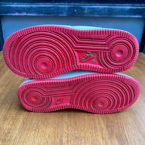 Nike Air Force 1 Low GS White Red Youth Size 3Y Sneakers - Picture 8 of 9